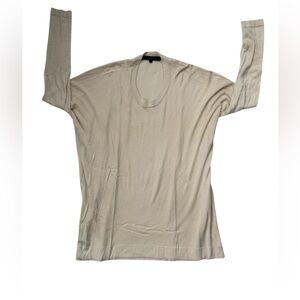 Urban Zen Ivory Oversized Long Sleeve Top Minimalist Donna Karan ML